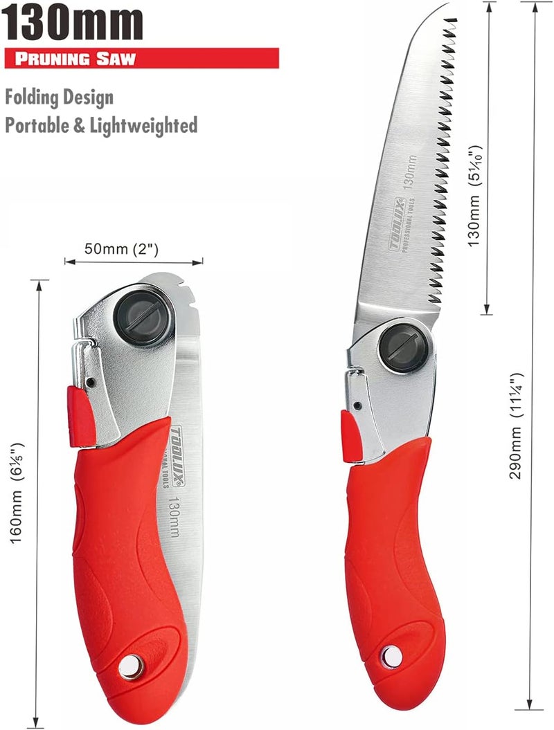 Toolux Folding Saw, 5inch Small Pruning Saw for Tree, Wood Hand Saws With Hard Teeth, Quality SK-5 Steel Hunting Saw Foldable with Box for Deer, Tree, Wood and Limb Cutting - Image 4